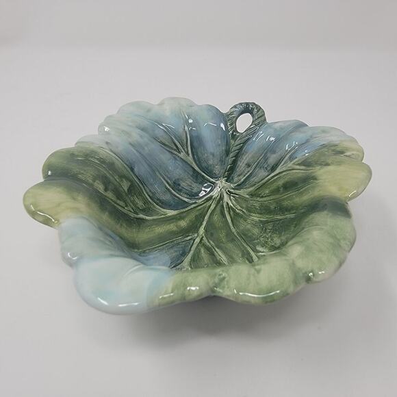Fitz And Floyd Matching Leaf Plate & Bowl Wall Decor Home Decor Set of 2 - Picture 6 of 16